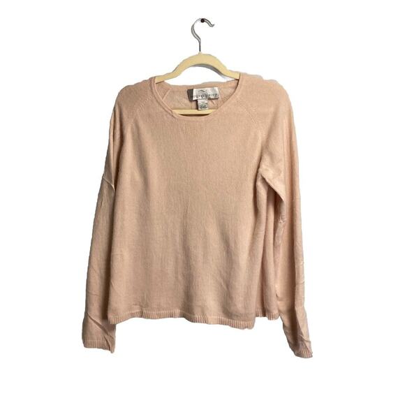 Precious Fibers Women’s Cashmere Pullover Sweater V-Neck Blush Pink Size‎ Large - Picture 1 of 3